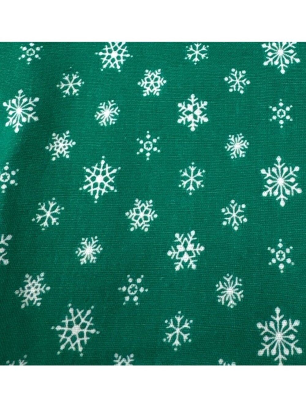 Joan Kessler Concord Fabrics Snowflake Cotton Fabric Green/White 21"x30" Sewing